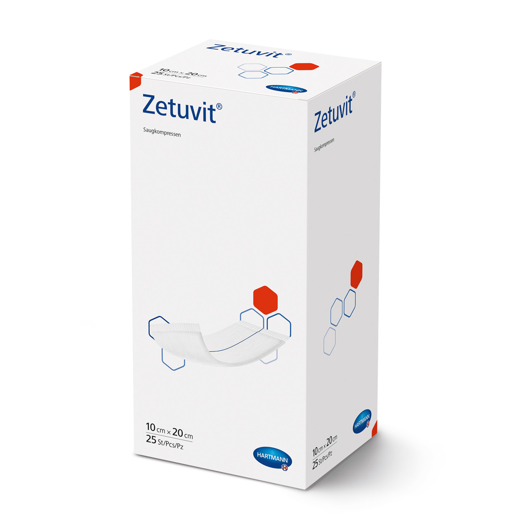 Comprese absorbante sterile Zetuvit, 10 x 20 cm, 1 cutie/25 bucati, Hartmann