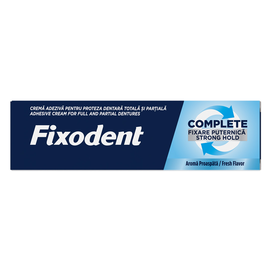 Crema adeziva pentru proteza dentara Complete Strong Hold Fresh, 47 g, Fixodent