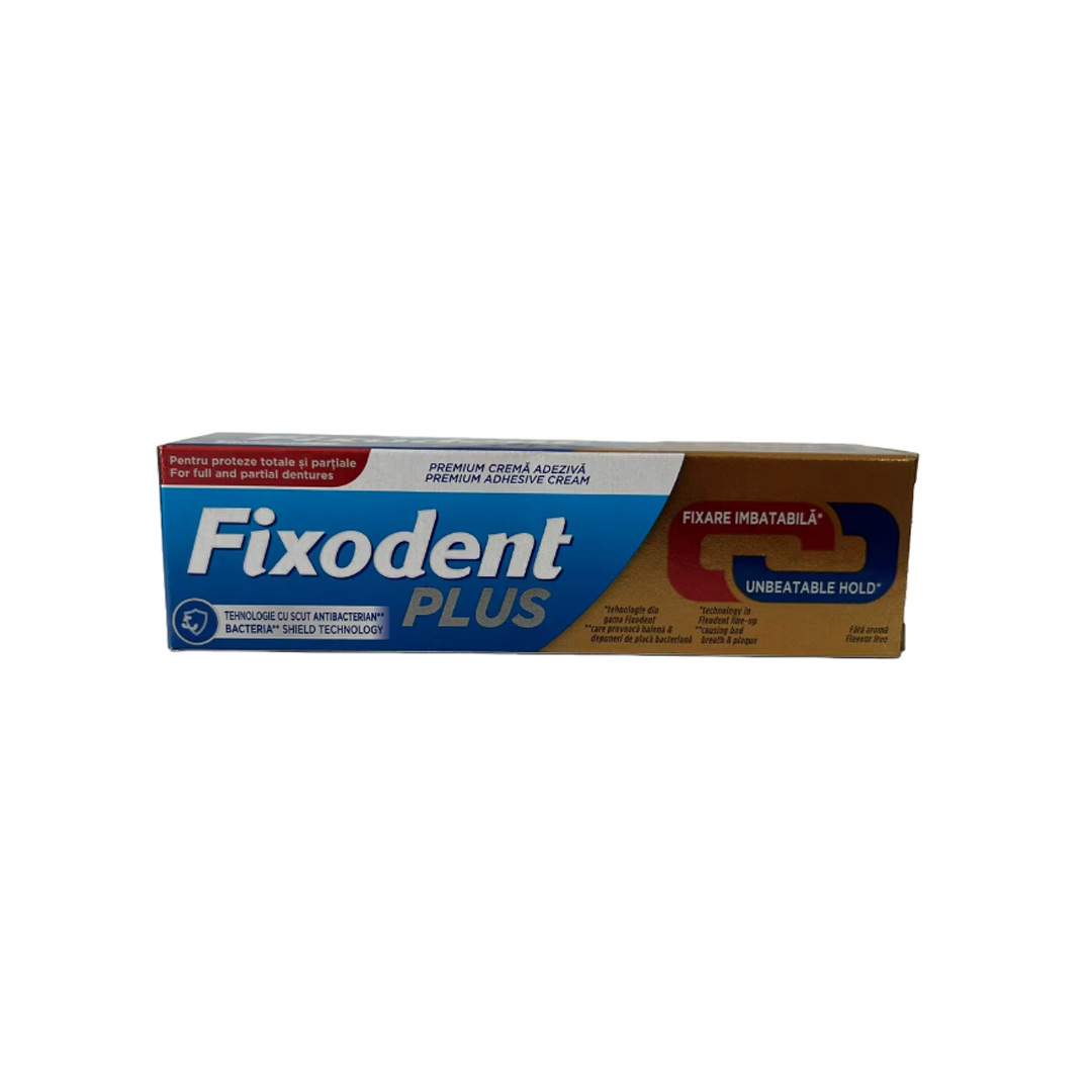 Crema adeziva Plus, pentru fixare proteza dentara, 40 ml, Fixodent