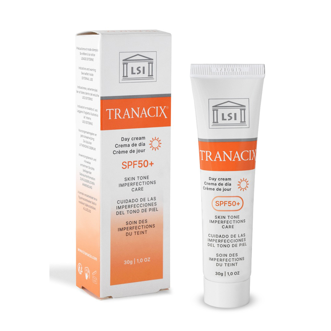 Crema anti-pete pigmentare cu SPF 50+ Tranacix, 30 g, Life Science Investments