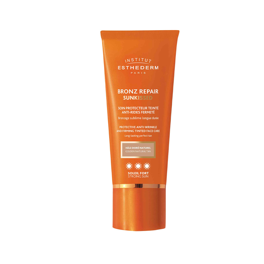 Crema fotoprotectoare nuantatoare Bronz Repair Sunkissed Strong Nuanta Aurie Naturala, 50 ml, Institut Esthederm