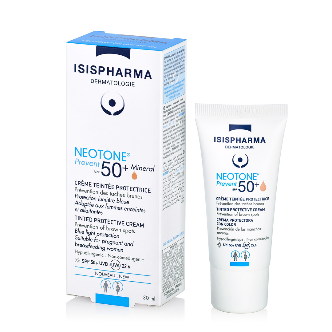 Crema nuantatoare preotectoare cu SPF50+ Neotone Prevent, 30 ml, Isispharma
