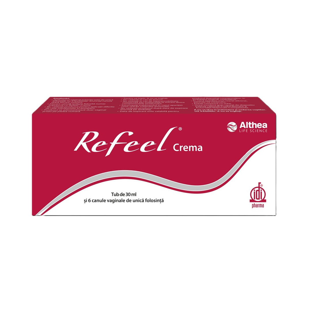 Crema vaginala Refeel, 30 ml+6 aplicatoare vaginale, Althea Life Science