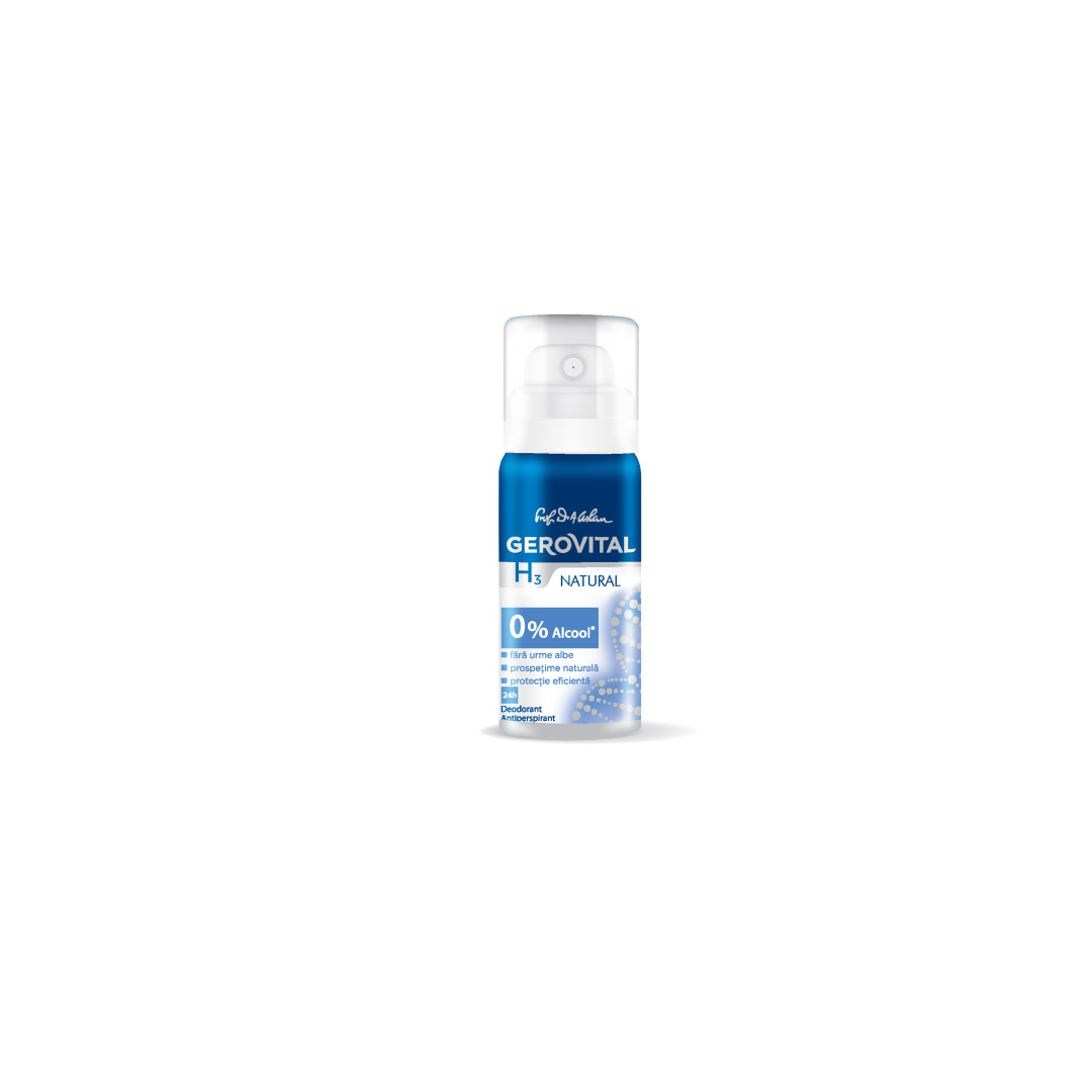 Deodorant Antiperspirant Natural H3 Classic, 40 ml, Gerovital