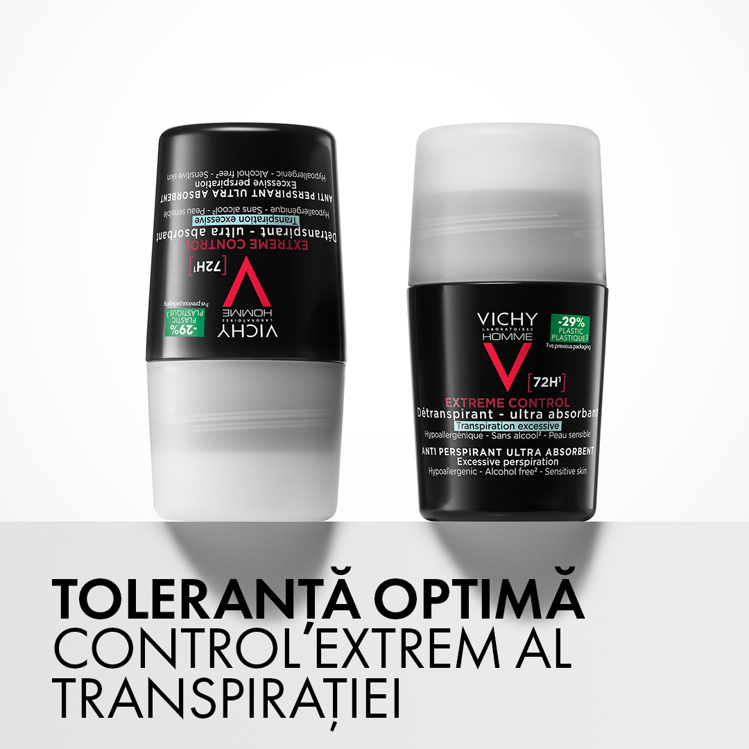 Deodorant roll-on pentru barbati, 50 ml, Vichy, [2],farmaciabajan.ro