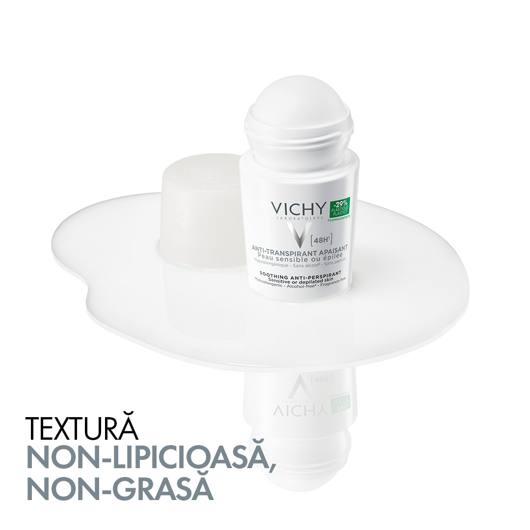 Deodorant roll-on antiperspirant fara parfum 48 h, 50 ml, Vichy, [3],farmaciabajan.ro