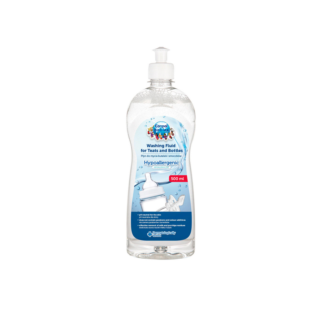 Detergent lichid pentru biberoane si tetine, hipoalergenic, 500 ml, Canpol babies