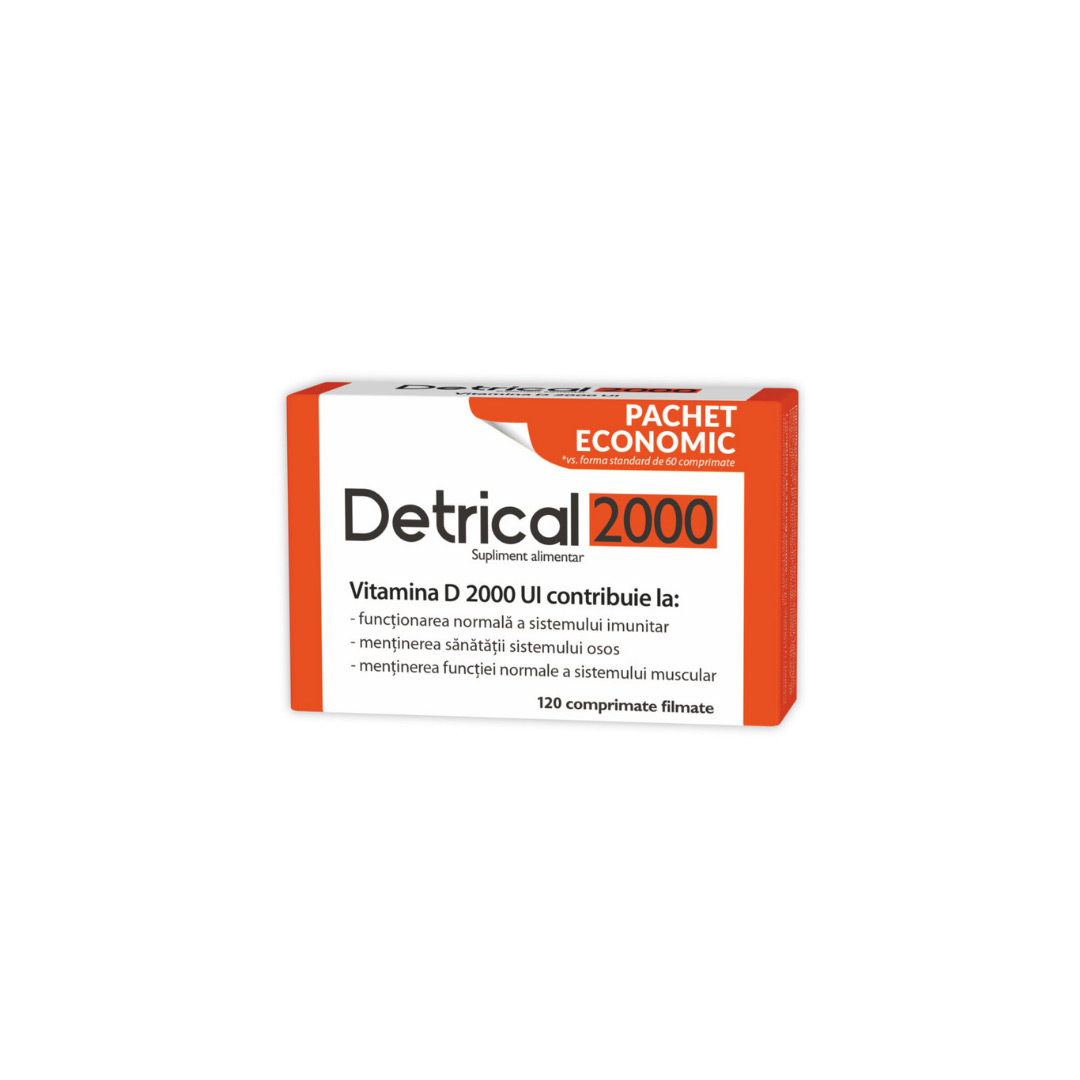 Detrical Vitamina D3 2000 UI, 120 comprimate, Zdrovit