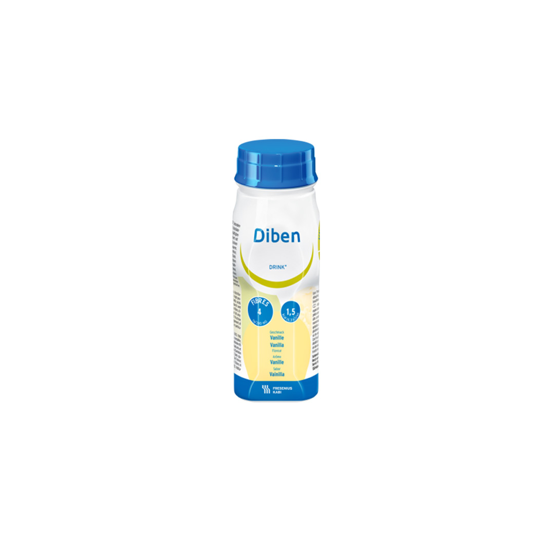 DIBEN DRINK, EasyBottle, vanilie, 200 ml,  4 flacoane, Fresenius Kabi Germania