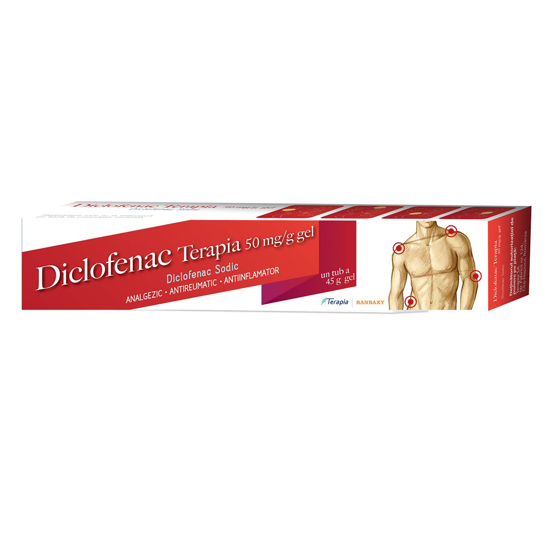 Diclofenac 50mg/g gel, 45 g, Terapia