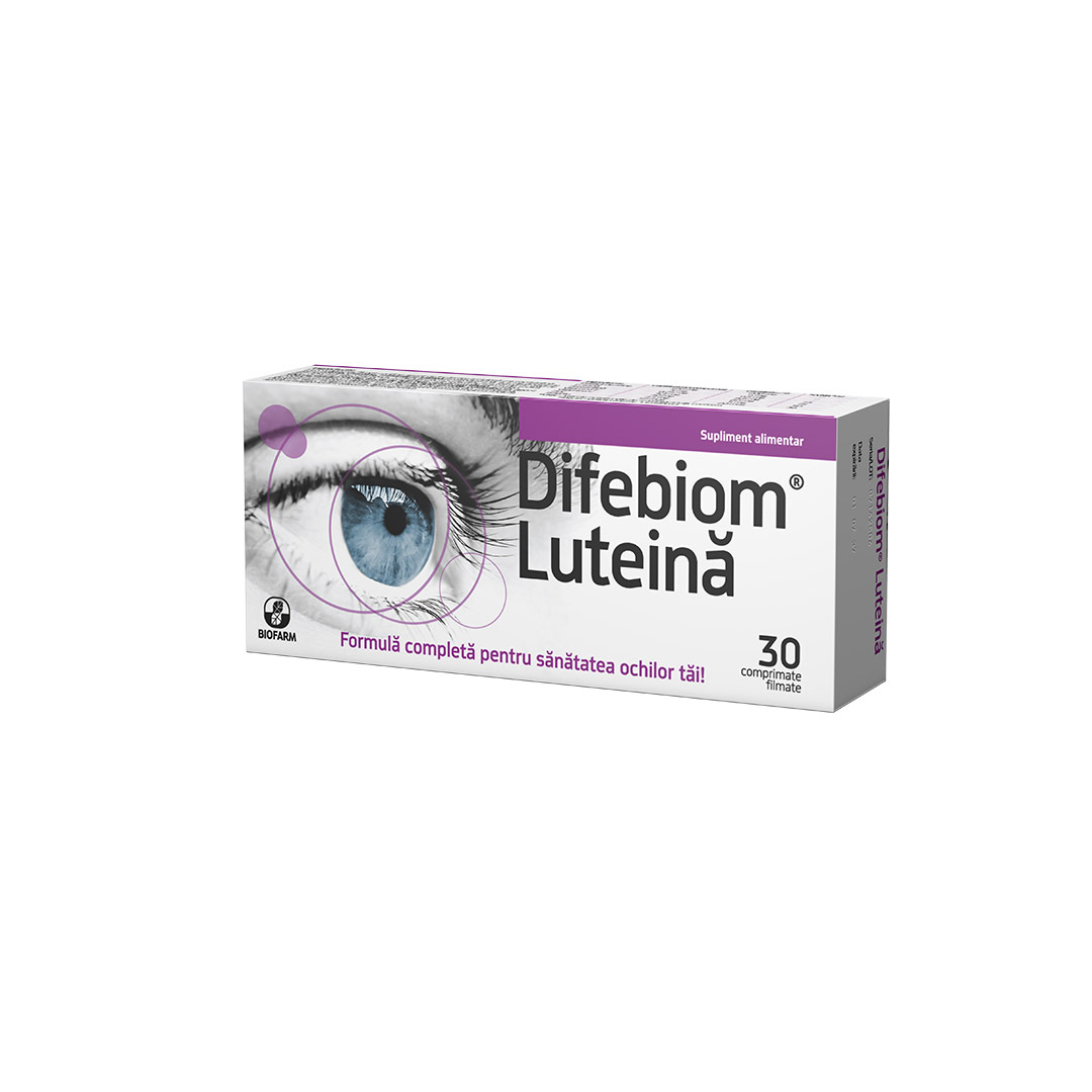 Difebiom Luteina, 30 comprimate filmate, Biofarm
