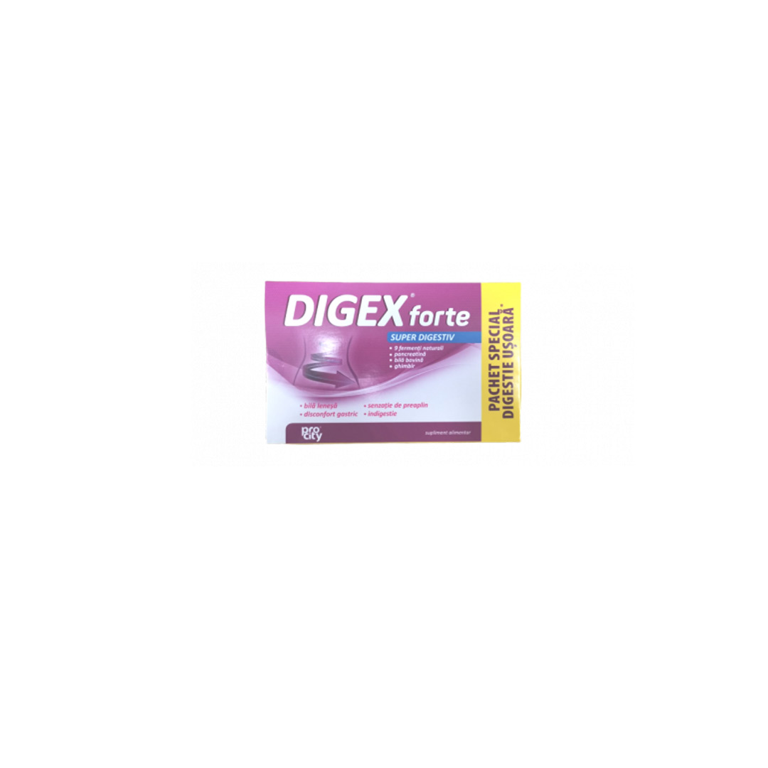 Digex forte super digestiv, 10 comprimate + Servetele antibacteriene, 15 bucati, Fiterman