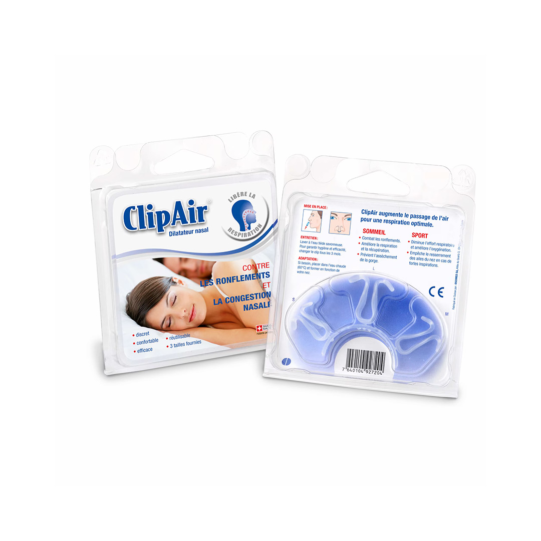 Dilatator nazal, diminueaza congestia nazala si sforaitul, marimi S+M+L, 3 bucati, Clip Air