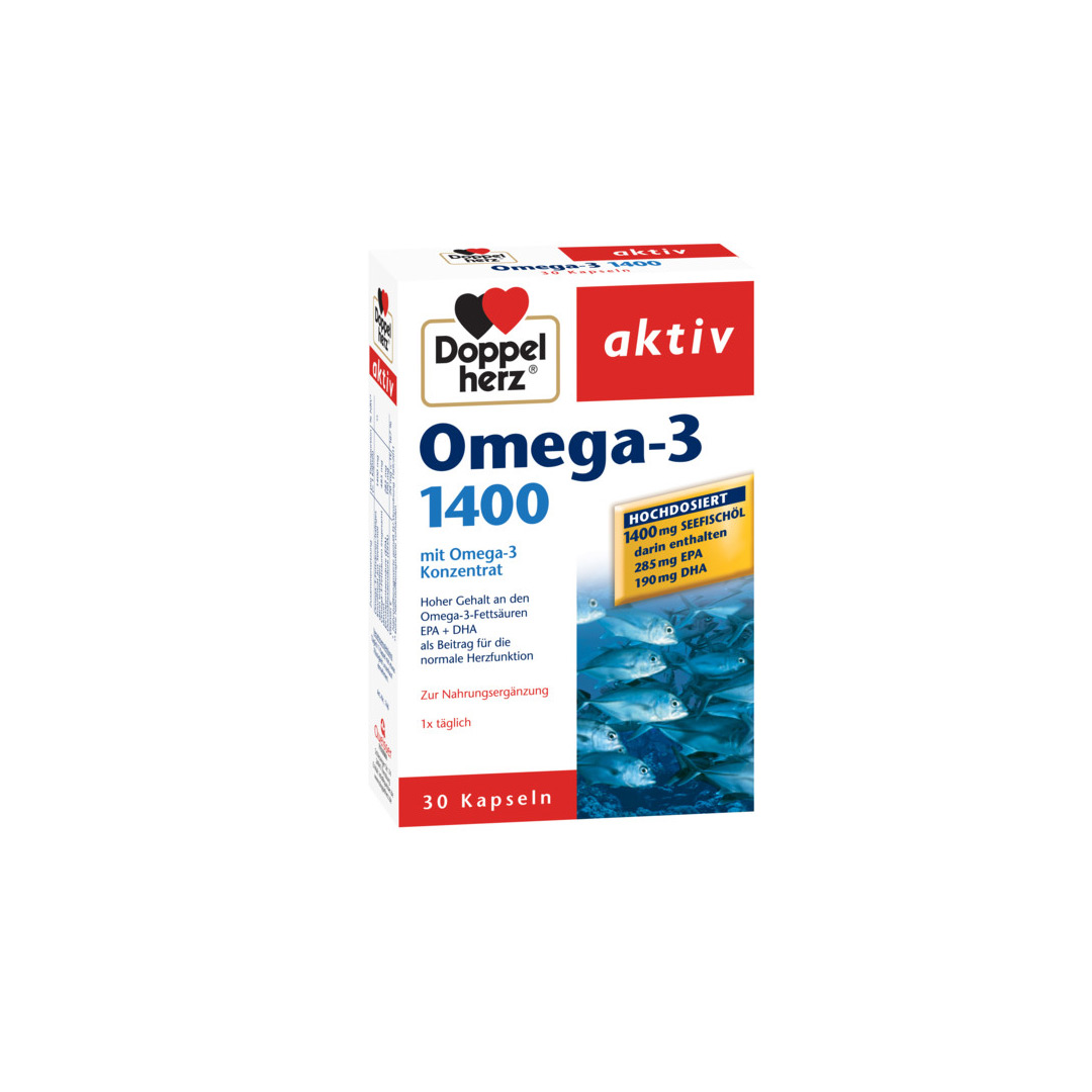 Omega 3 1400 mg Doppelherz Aktiv, 30 cps, Queisser Pharma