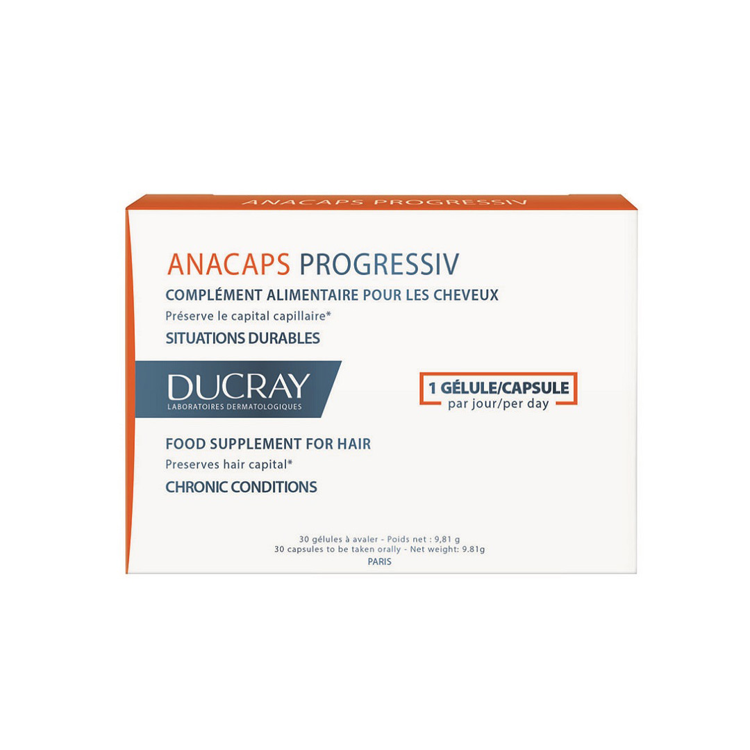 Supliment pentru par Anacaps Progressiv, 30 capsule, Ducray