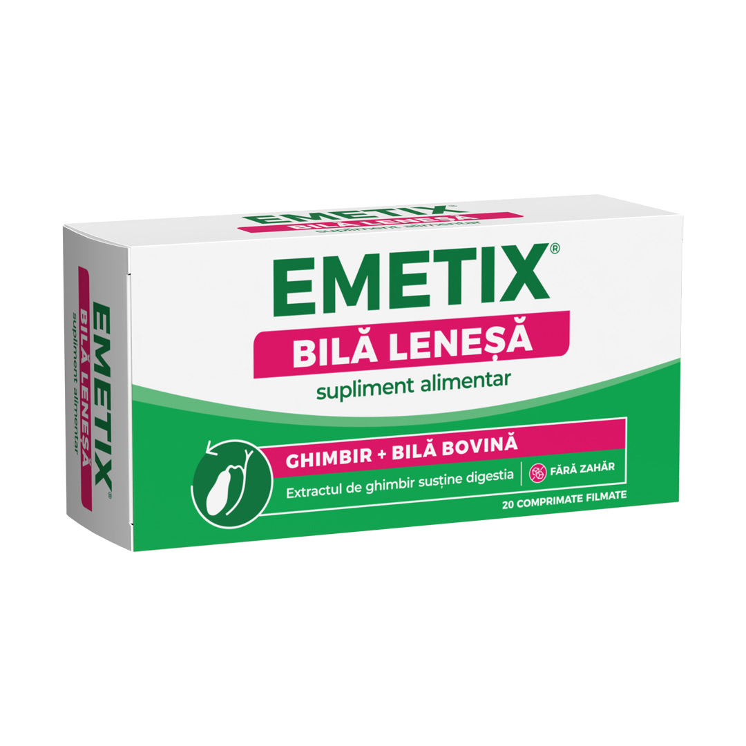 Emetix bila lenesa, 20 comprimate, Fiterman Pharma