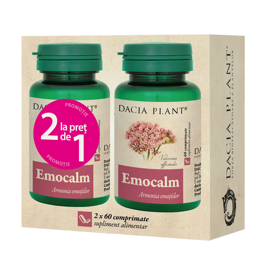 Emocalm, 60 comprimate, 1+1, Dacia Plant