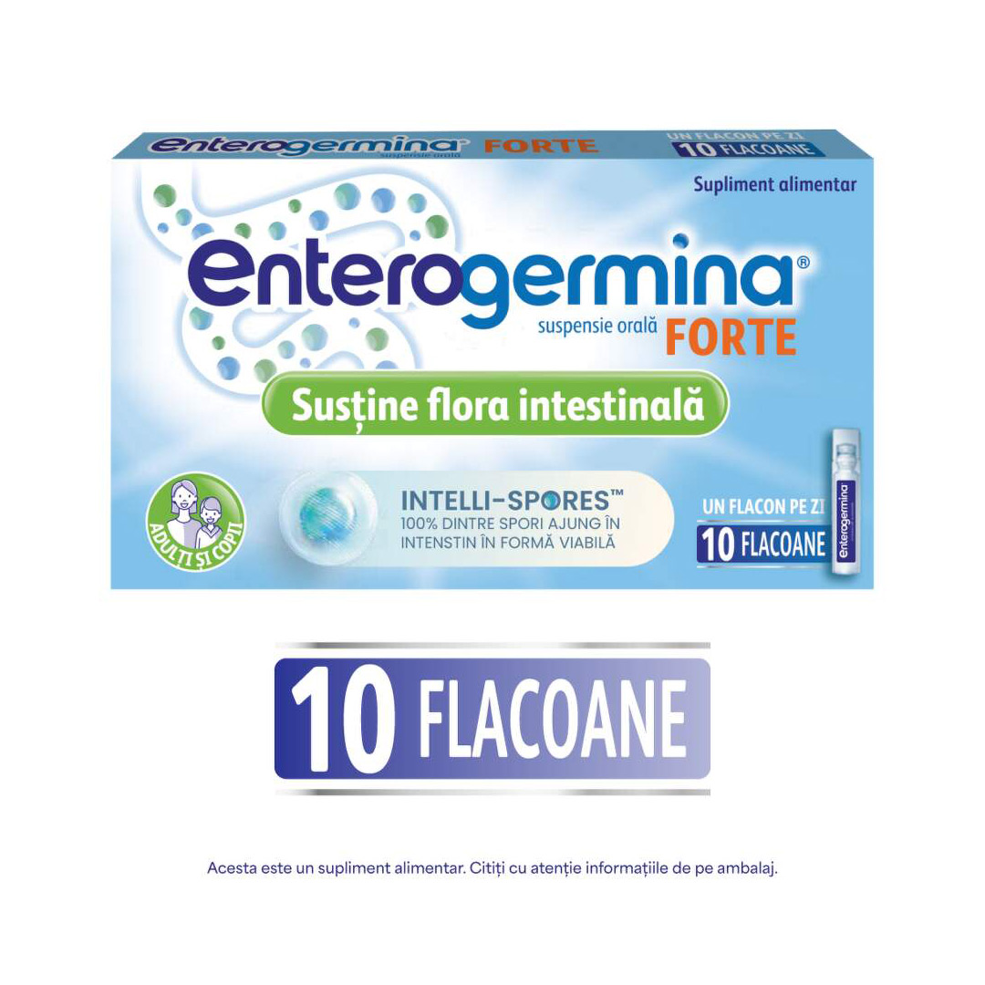 Enterogermina Forte 10 flacoane x 5 ml, suspensie orala, Opella