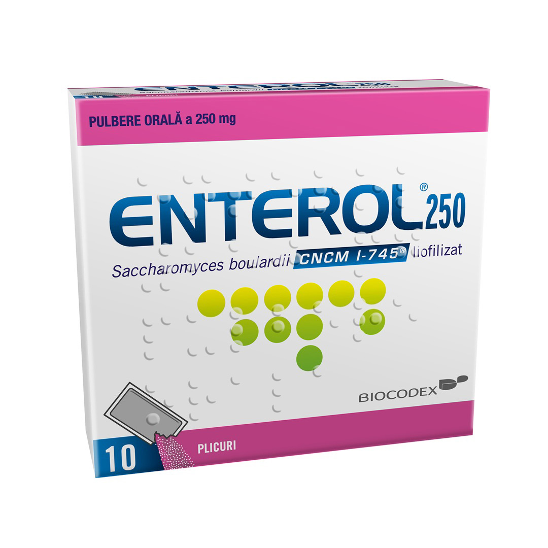 Enterol, 250 mg, 10 plicuri, Biocodex