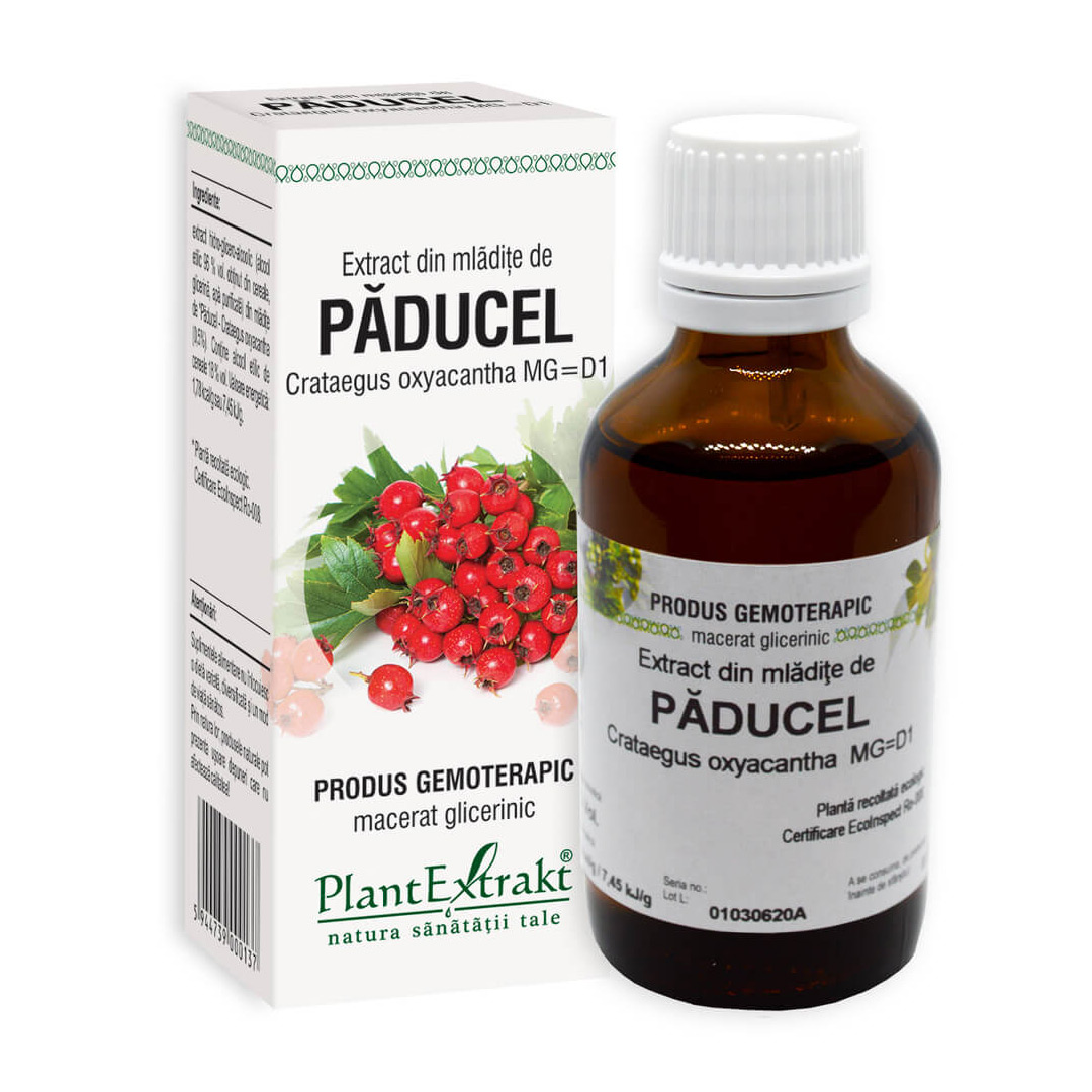 Extract din mladite de PADUCEL, Crataegus oxyacantha MG=D1, 50 ml, Plant Extrakt