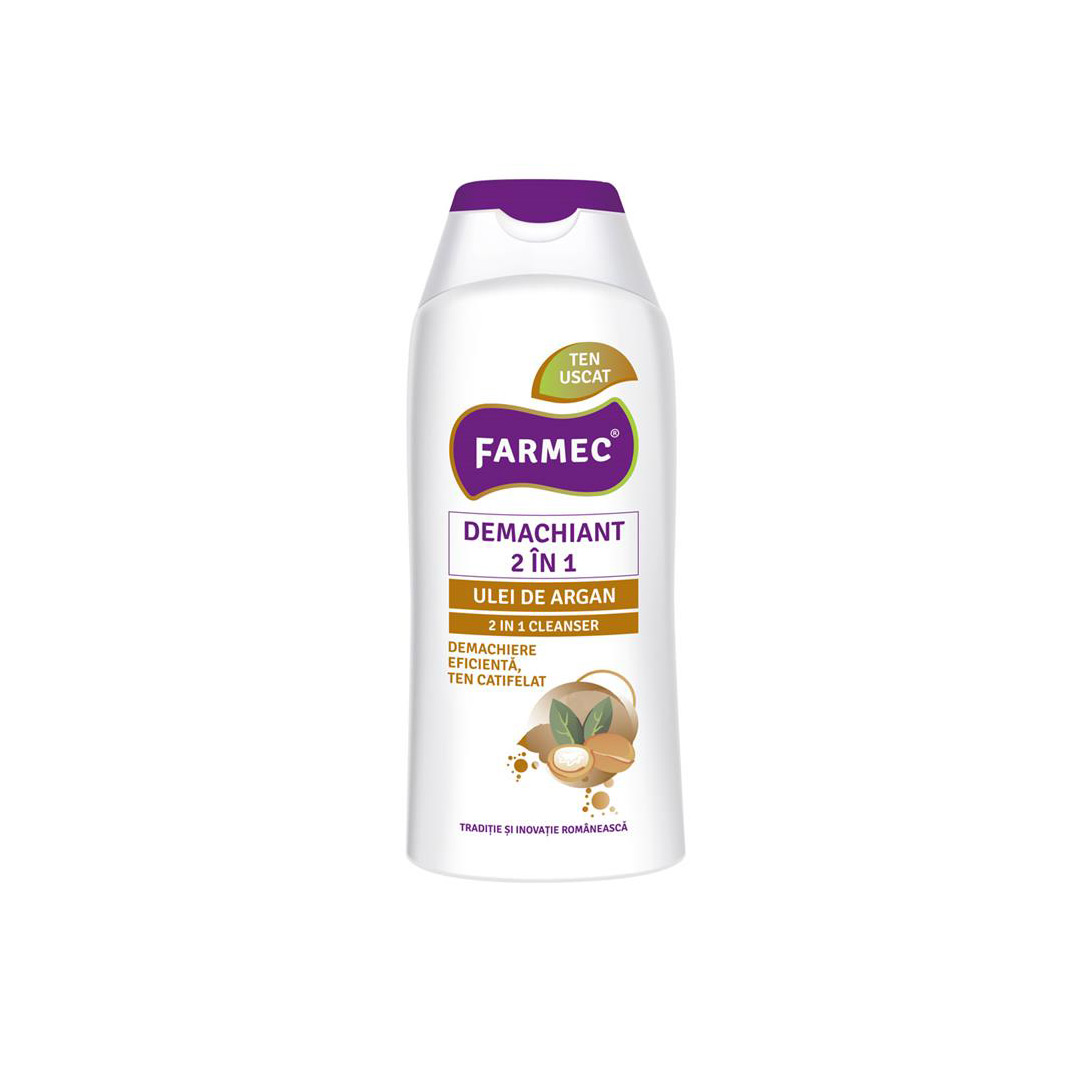 Demachiant 2 in 1 cu Argan, 200 ml, Farmec