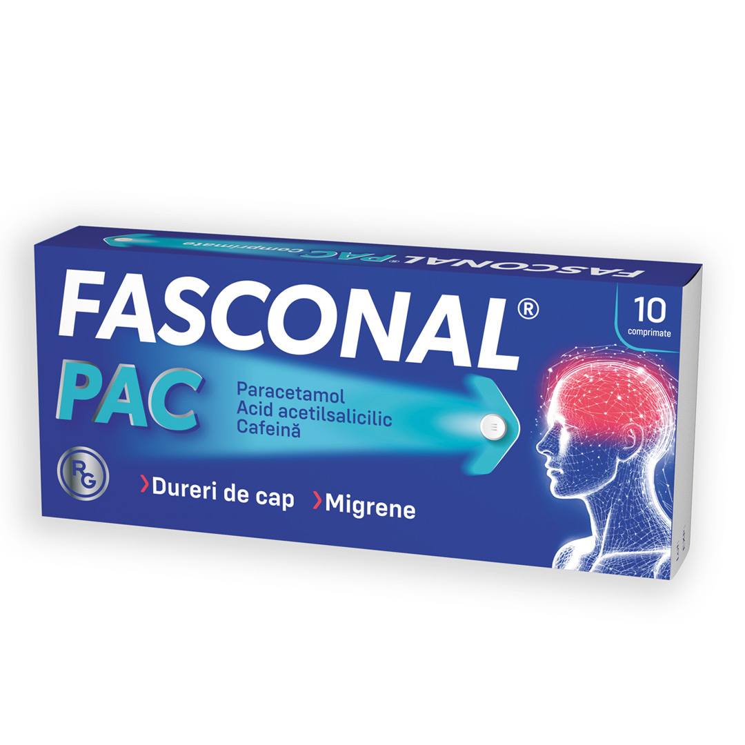 Fasconal PAC 200mg/200mg/25mg,  10 comprimate, Gedeon Richter