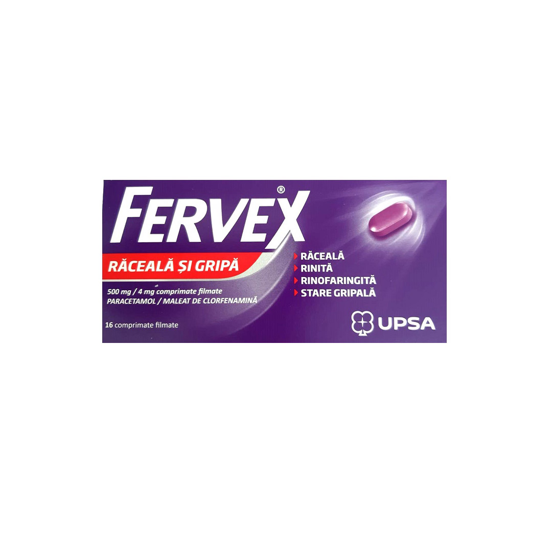 Fervex raceala si gripa, 16 comprimate, Upsa