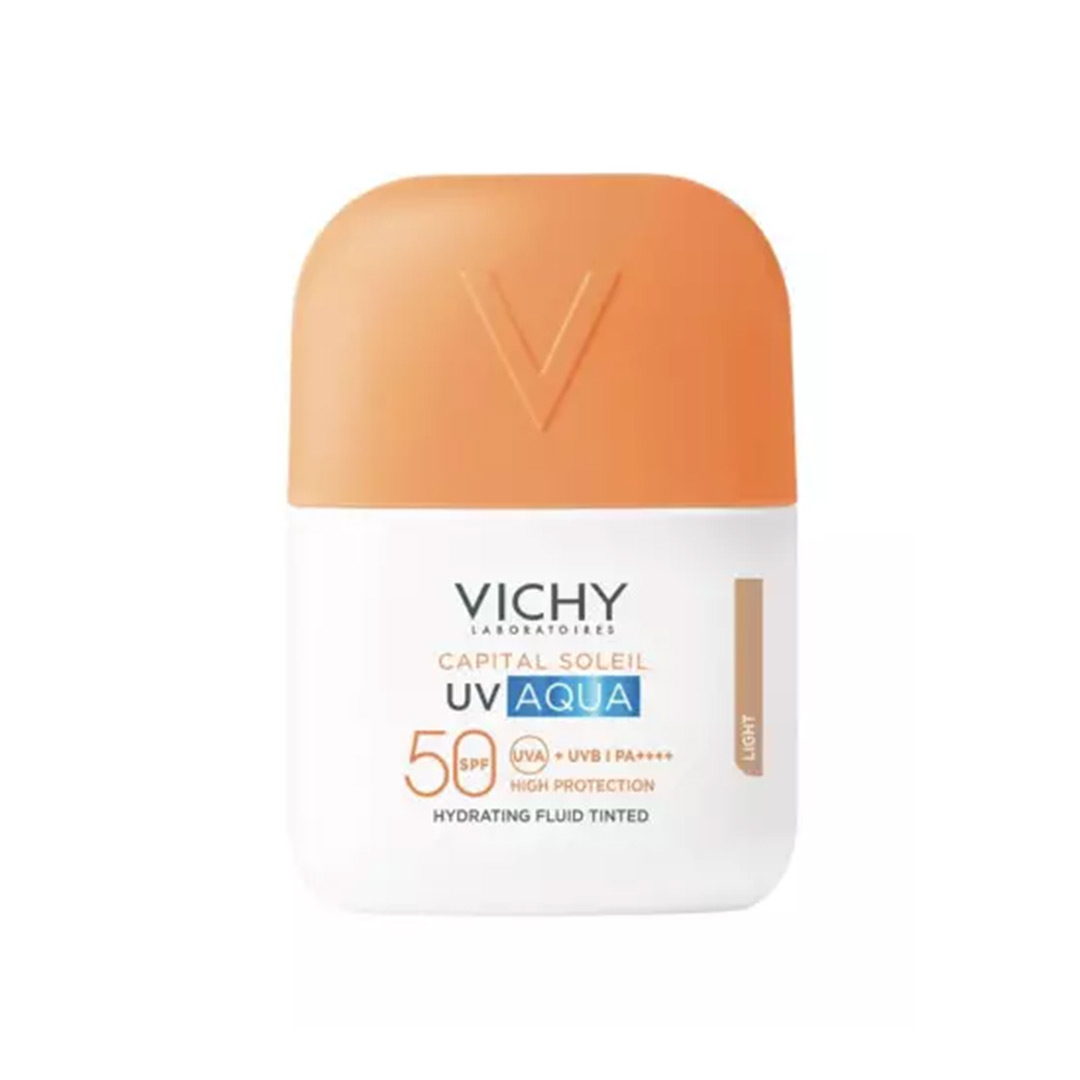 Fluid colorat Light Uv Aqua Capital Soleil, Spf50+, 50ml, Vichy