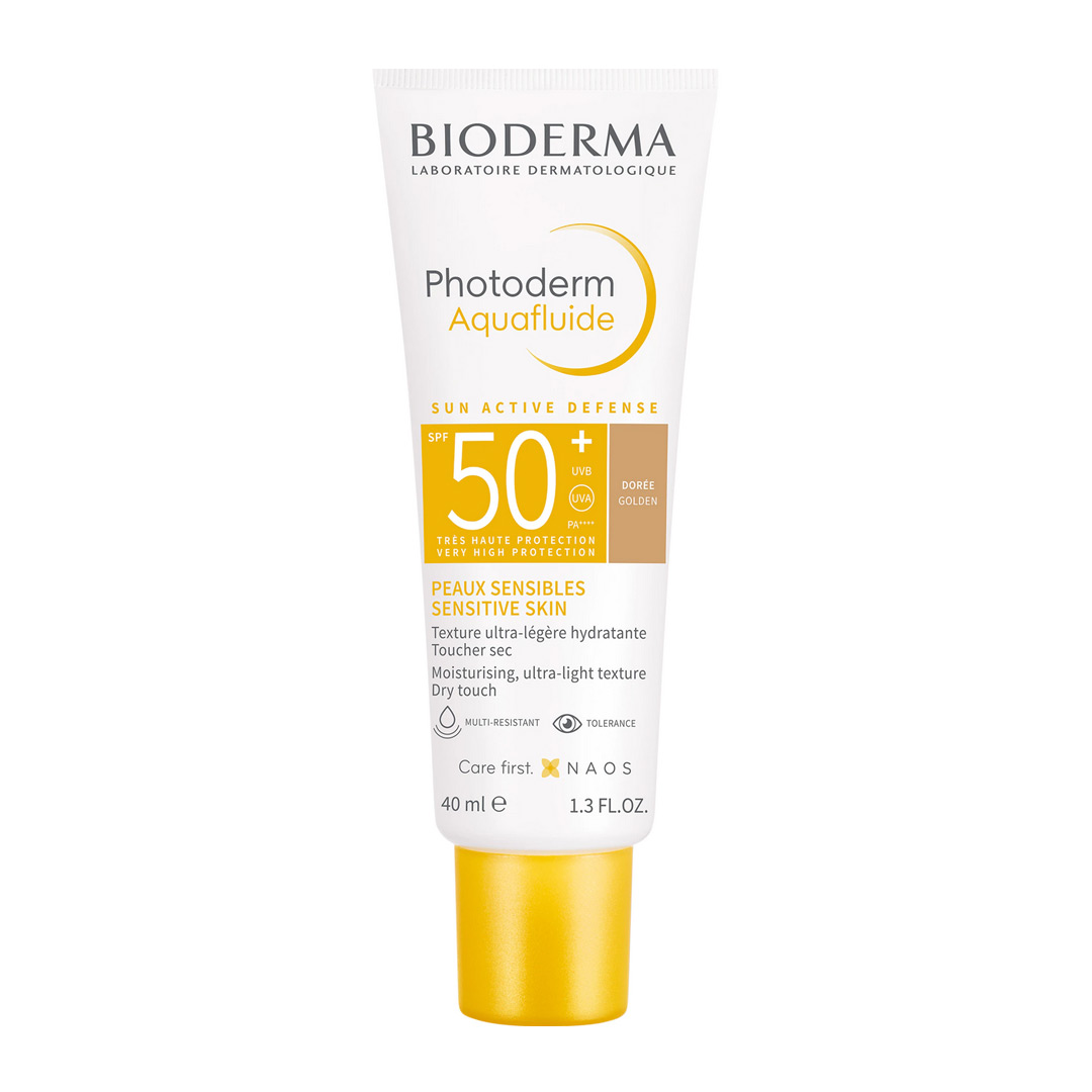 Fluid cu protectie solara Photoderm Aquafluide SPF 50+ doree, 40 ml, Bioderma