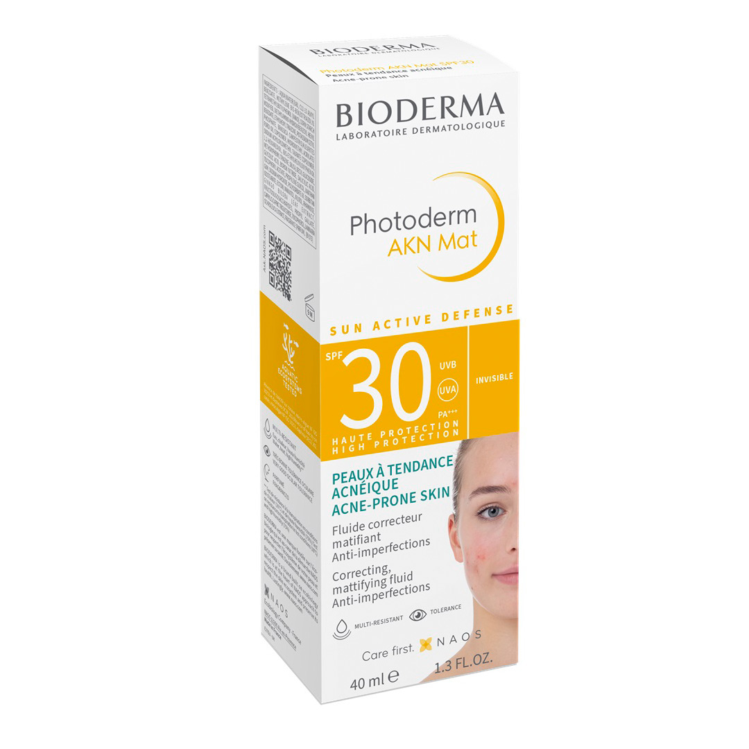 Fluid matifiant si corector Akn Mat SPF30 Photoderm, 40 ml, Bioderma