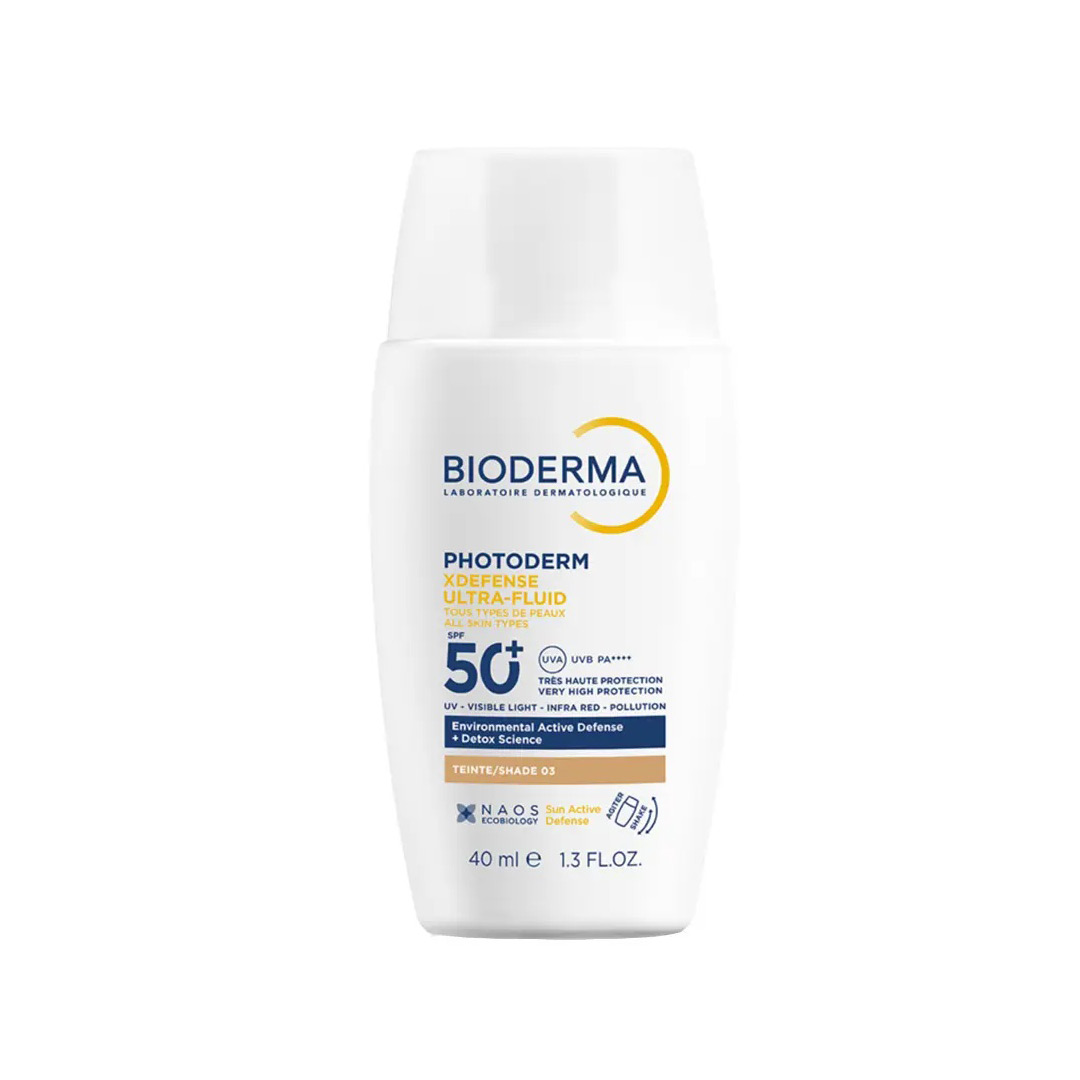 Fluid nuantator cu protectie solara fototip 3 SPF50+, Shade 03 Photoderm Xdefense, 40 ml, Bioderma