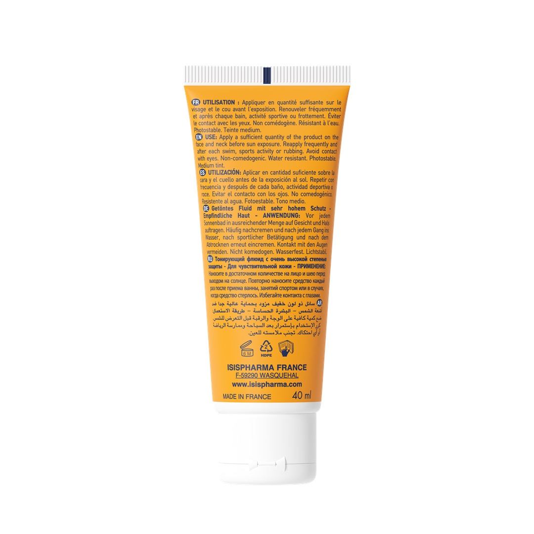 Fluid nuantator UVEBLOCK SPF 50+ Tinted Fluid, 40 ml, Isis Pharma, [2],farmaciabajan.ro