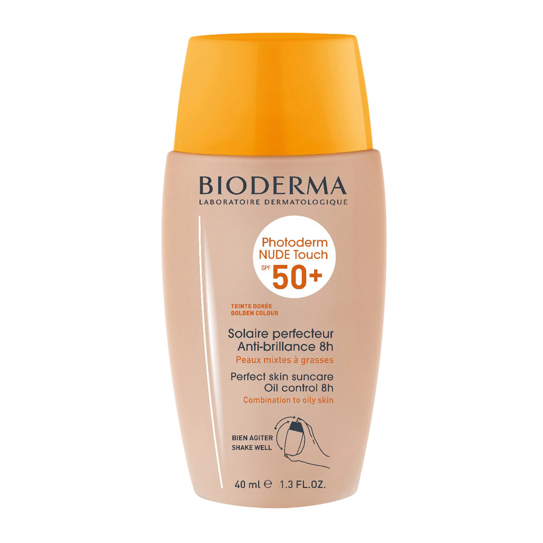 Fluid pentru piele mixta si grasa nuanta Golden Photoderm Nude Touch SPF 50+, 40 ml, Bioderma