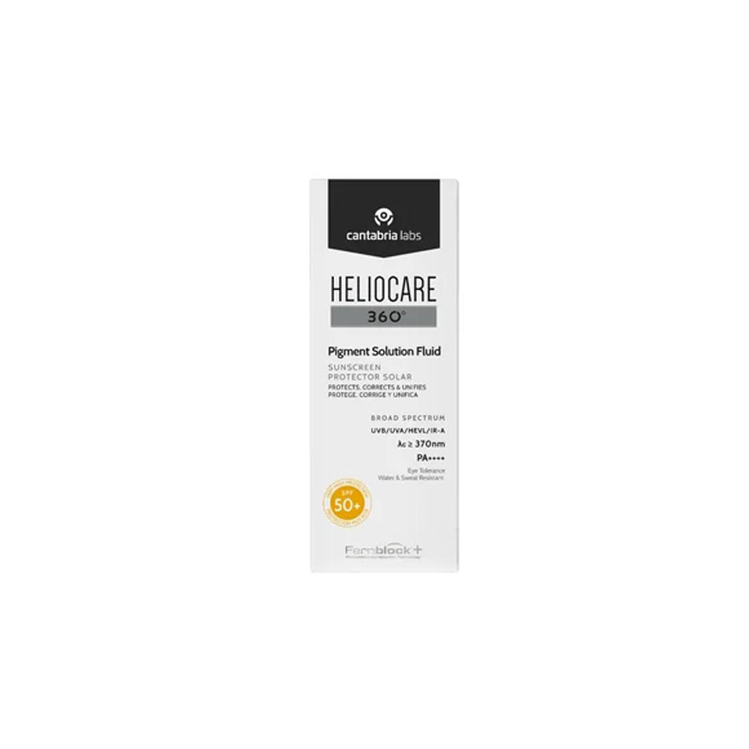 Fluid solar pentru fata cu SPF50+ Pigment Solution Fluid Heliocare 360º, 50 ml, Cantabria Labs