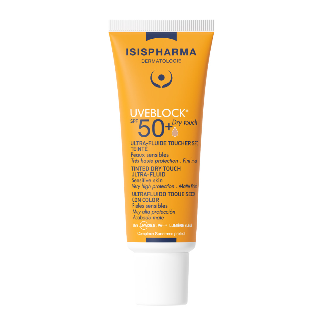Fluid ultra protector nuantator SPF 50+ Dry Touch UVEBLOCK, 40 ml, Medium, IsisPharma
