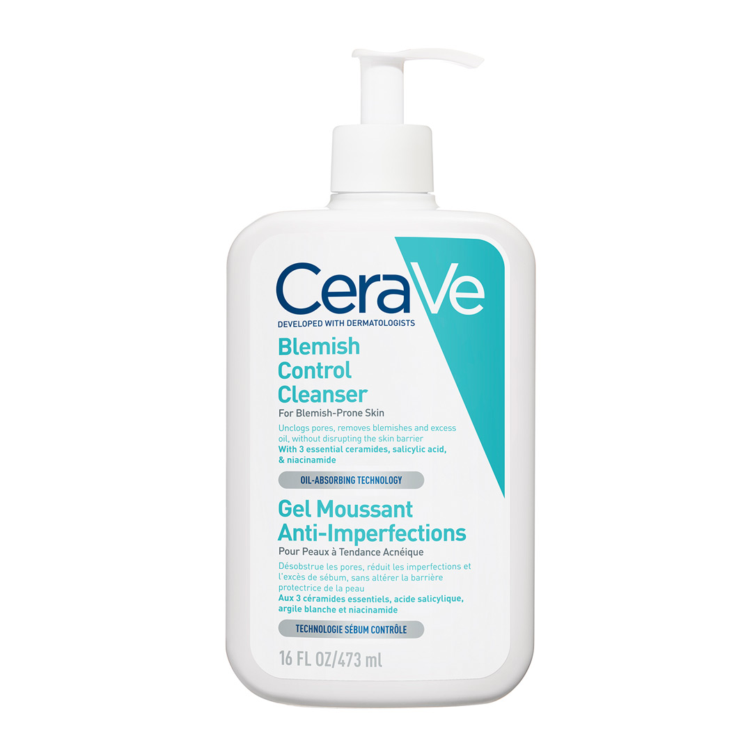 Gel de curatare spumant anti-imperfectiuni pentru ten cu tendinta acneica Blemish Control Cleanser, 473 ml, Cerave