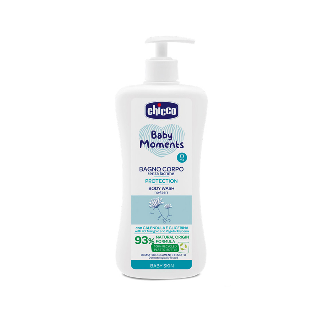 Gel de dus fara lacrimi Baby Moments Protection 10581-9, 0 luni+, 750 ml, Chicco