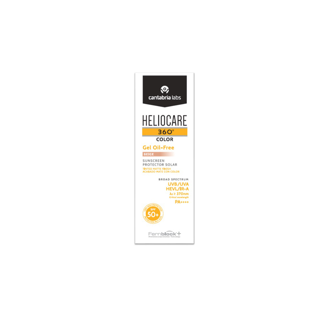 Gel pentru protectie solara cu SPF 50+ Heliocare 360 Color, Nuanta Beige, 50 ml, Cantabria Labs