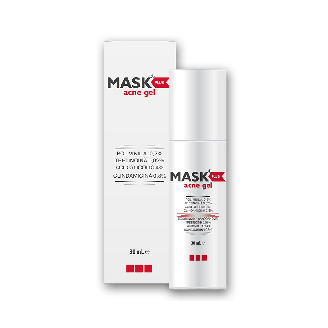 Gel pentru tratamentul acneei inflamatorii Mask Plus, 30 ml, Meditrina