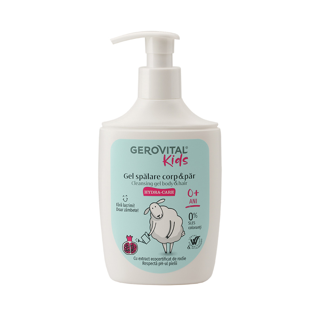 Gel spalare corp si par Hydra Care, 300 ml, Gerovital Kids