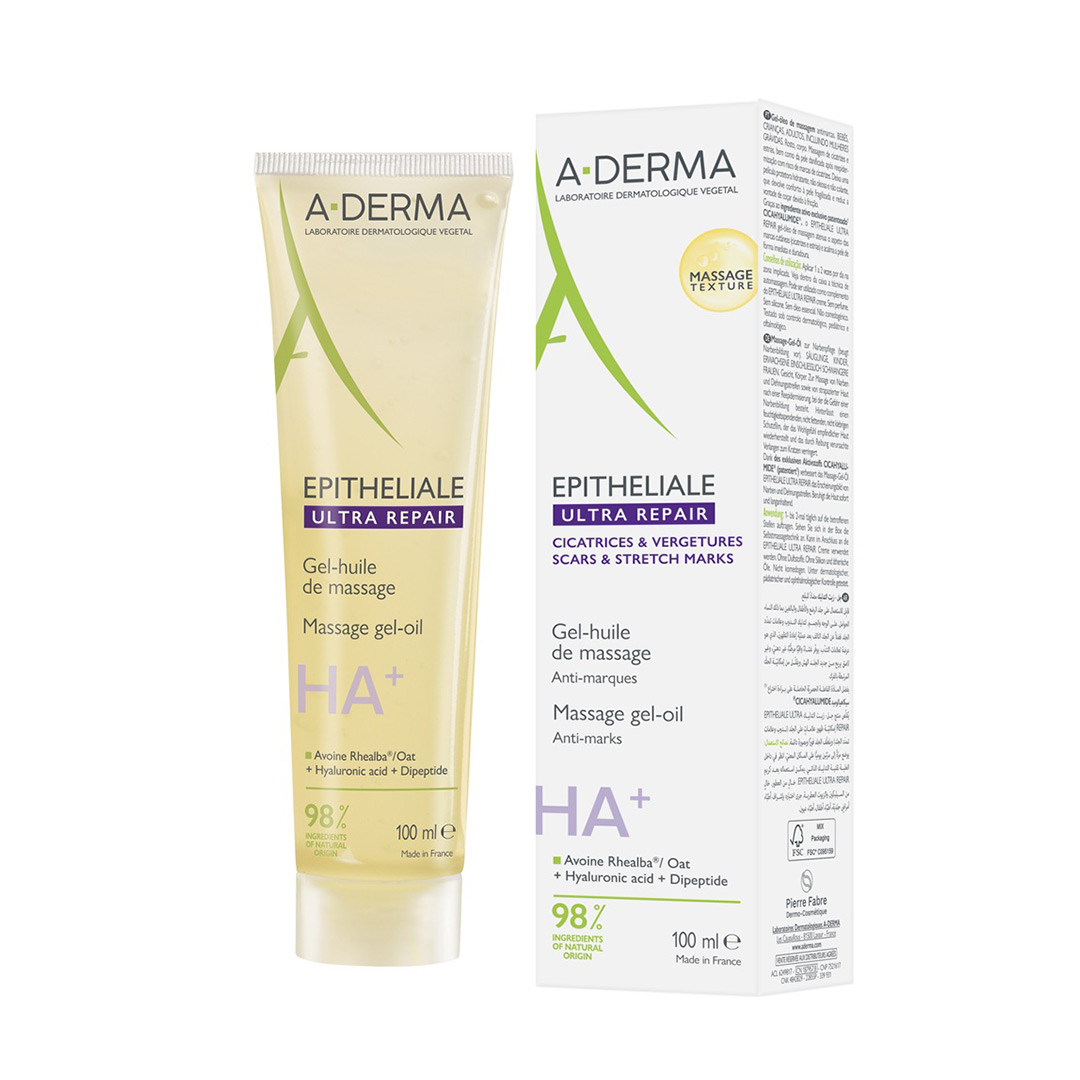 Gel-Ulei de masaj pentru vergeturi si cicatrici Epitheliale Ultra Repair, 100 ml, A-Derma
