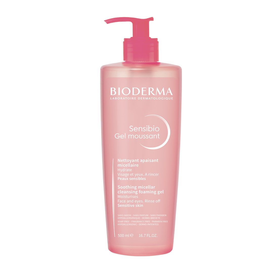 Gel micelar de spalare Sensibio, pentru piele sensibila, 500 ml, Bioderma