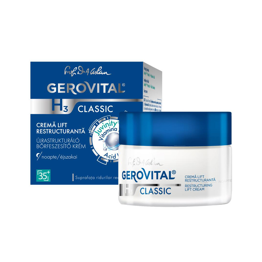 Crema Lift Restructuranta de Noapte, Gerovital H3 Classic, 50 ml