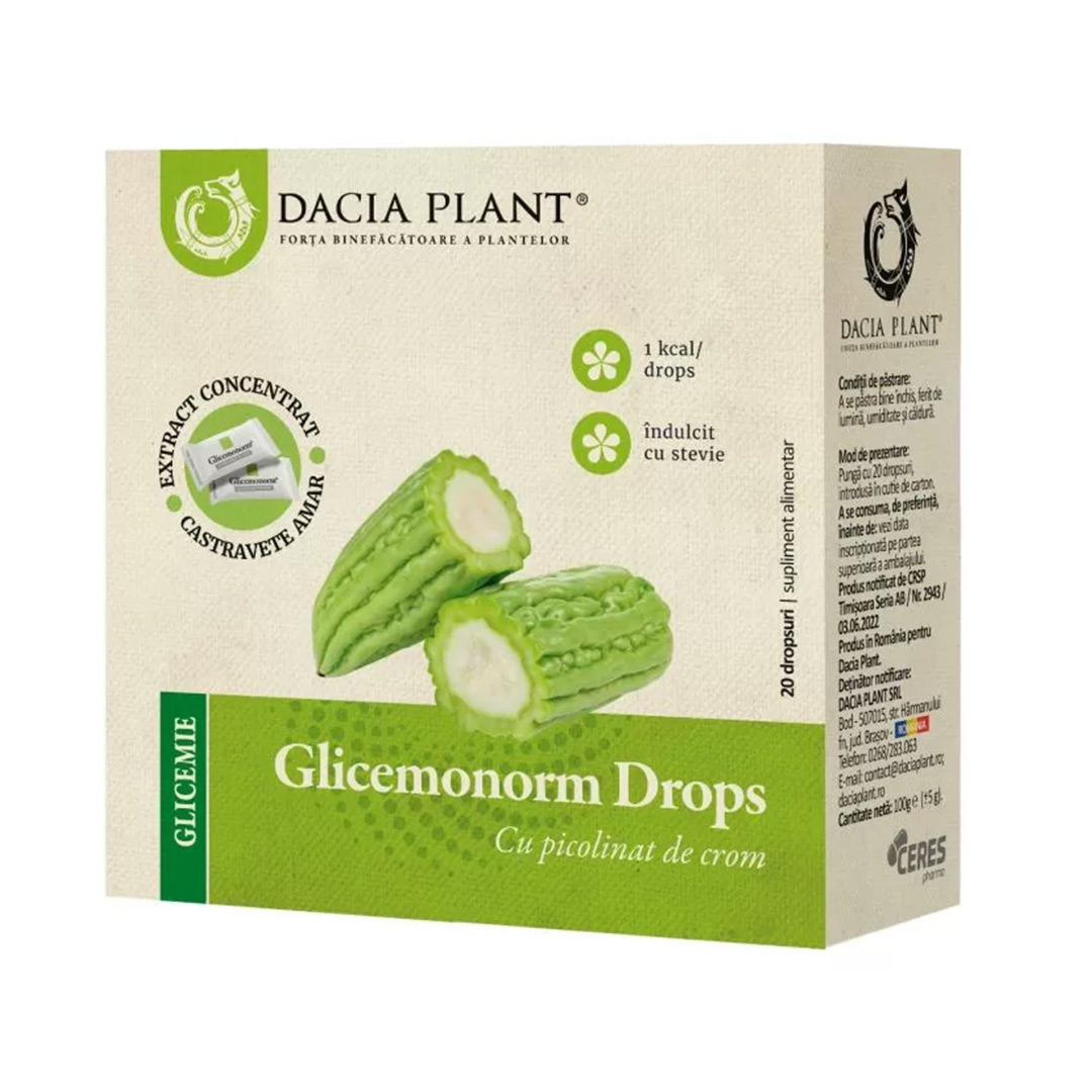 Glicemonorm Drops, 100 g, Dacia Plant