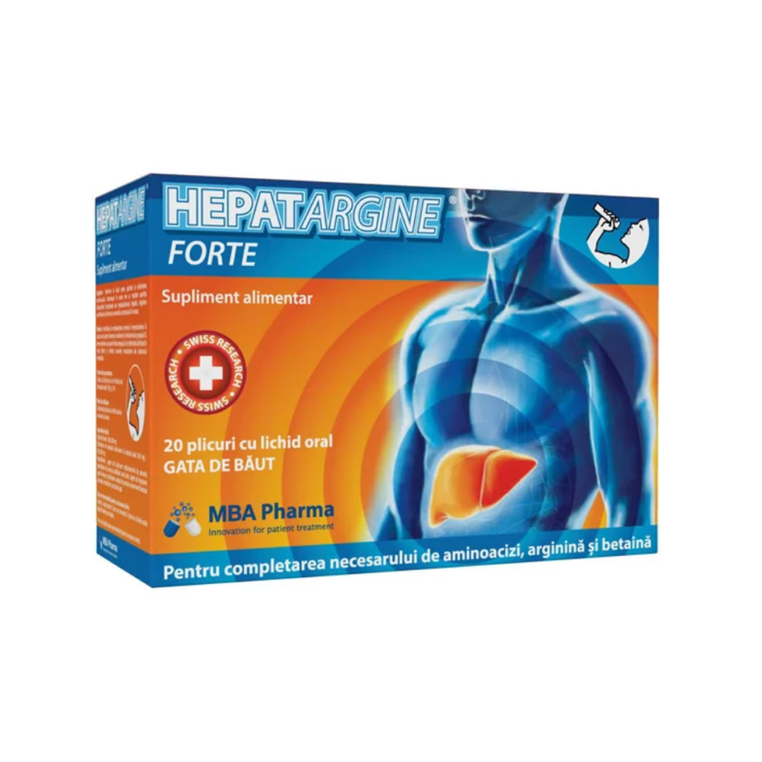 Hepatargine Forte, 20 plicuri, MBA Pharma