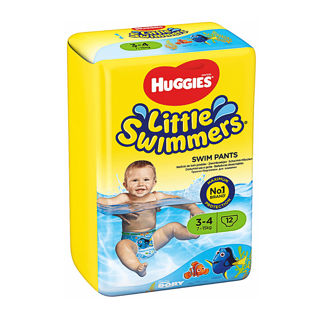 Scutece Huggies HLS Dory Little Swimmers Marimea 3-4 ani, 7-15 kg, 12 bucati