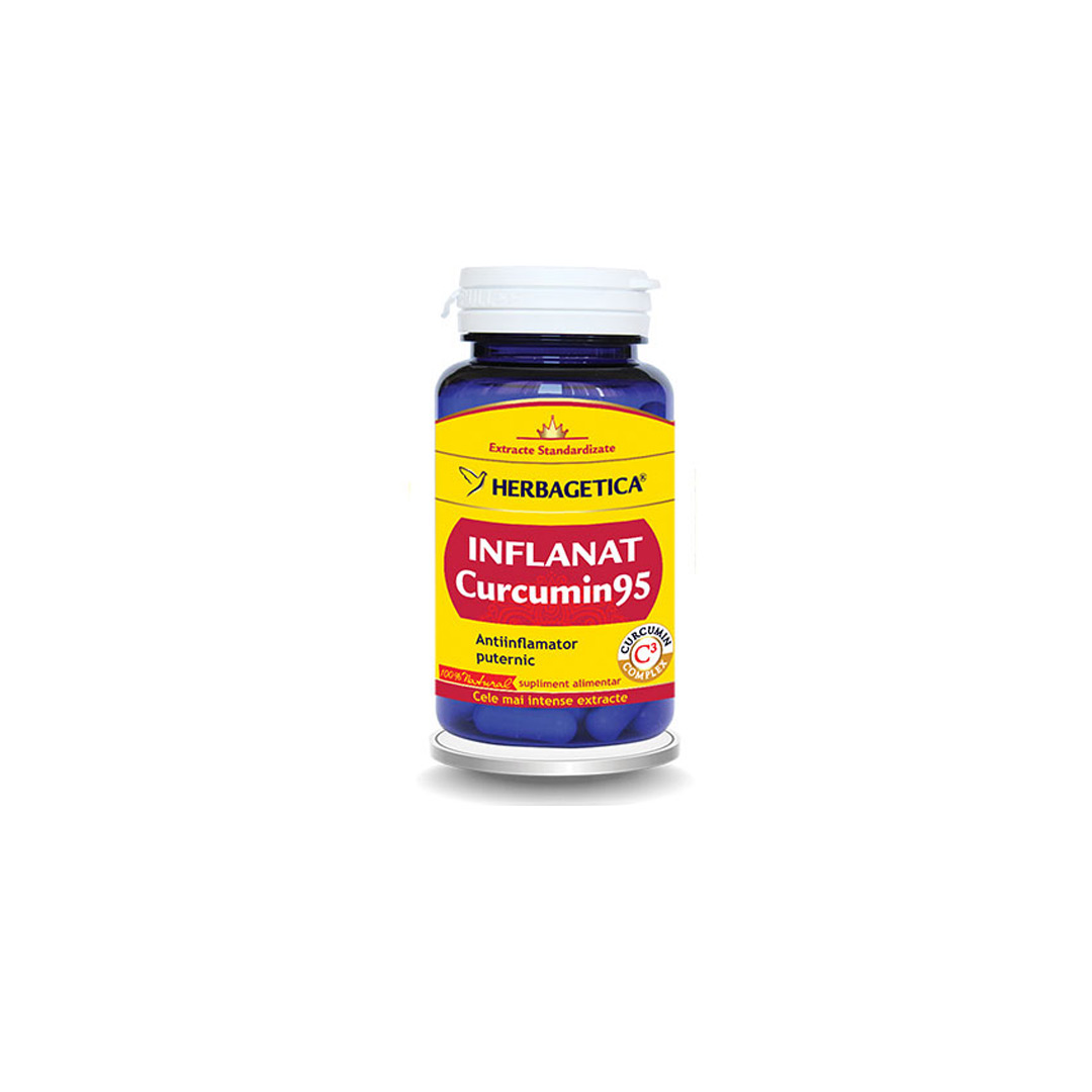 Inflanat Curcumin 95 Herbagetica, 60 capsule