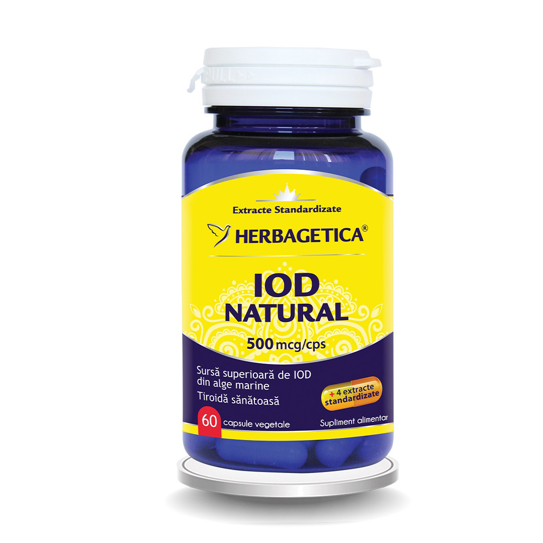 Iod Natural 500 mcg, 60 capsule, Herbagetica