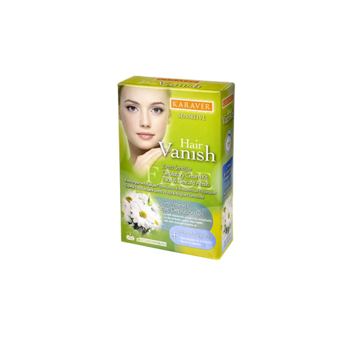 Crema depilatoare Hair Vanish, fata si zone sensibile, 50 ml, Karaver