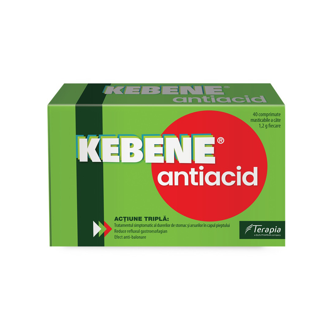 Kebene Antiacid, 40 comprimate, Terapia